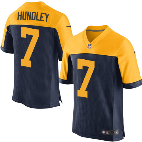 Nike Packers #7 Brett Hundley Navy Blue Alternate Men's Stitched NFL New Elite Jersey